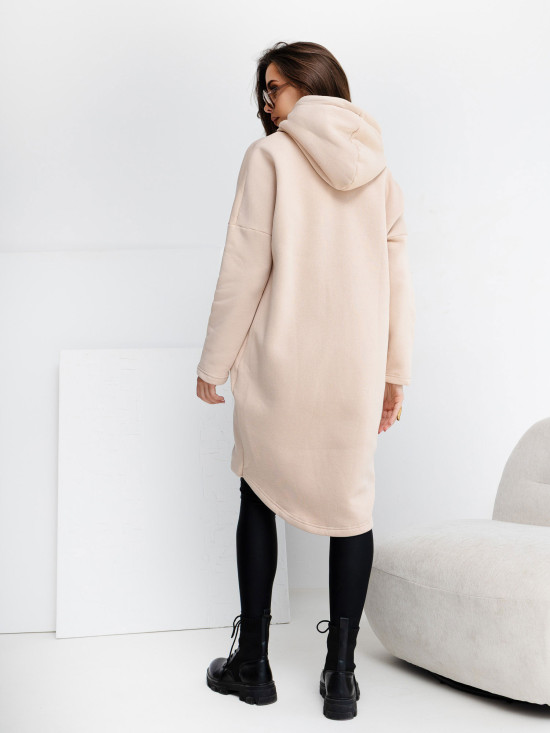 Beżowa długa bluza basic Tina RUE PARIS