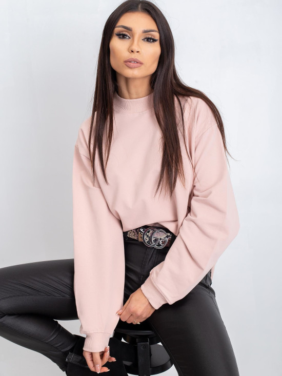 Różowa bawełniana basic bluza