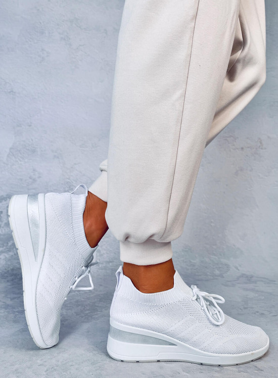 Buty sportowe na koturnie WHITE