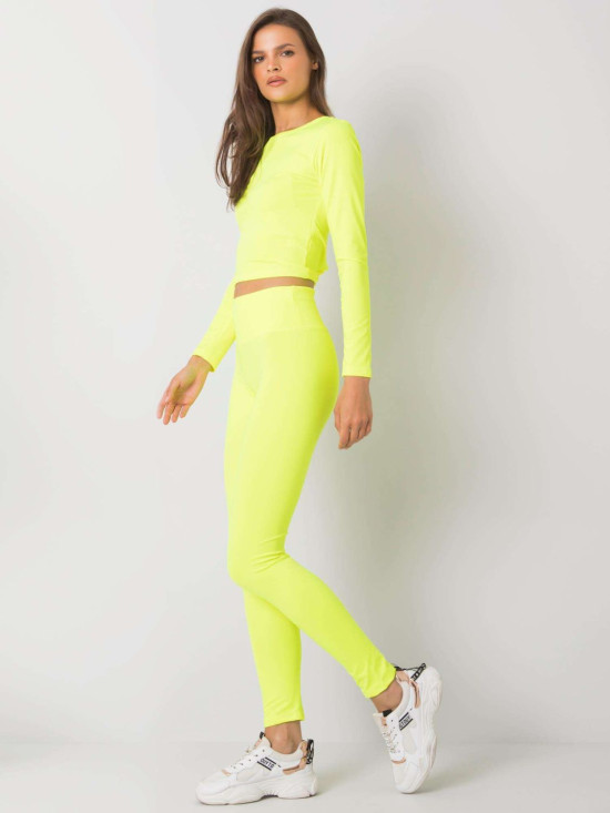 Fluo żółty komplet sportowy damski