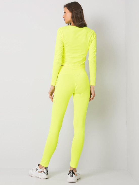 Fluo żółty komplet sportowy damski