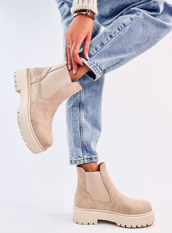 Sztyblety na platformie VILLES BEIGE