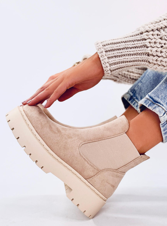 Sztyblety na platformie VILLES BEIGE