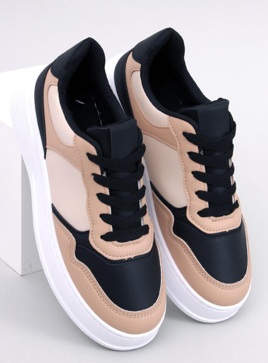 Sneakersy damskie pandy beż/czarny