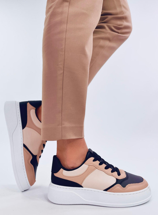 Sneakersy damskie pandy beż/czarny