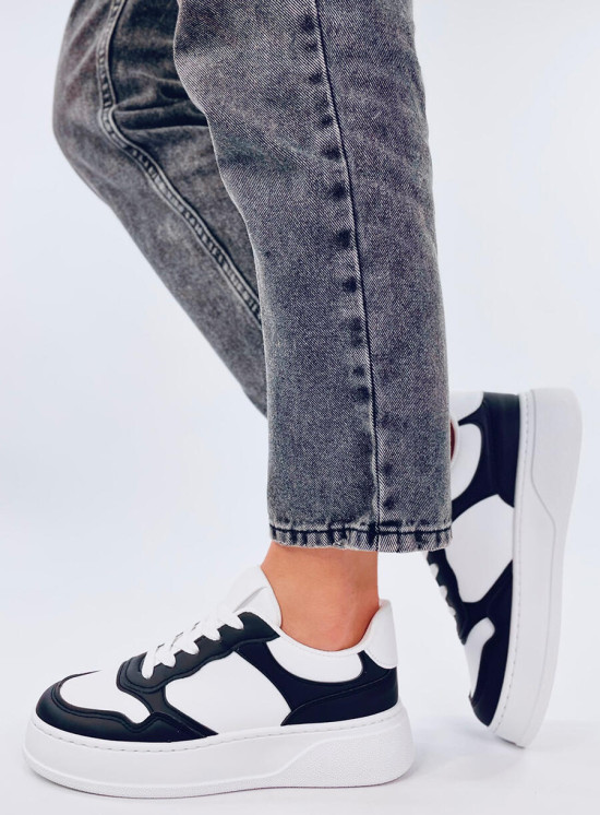 Sneakersy damskie pandy biały/czarny