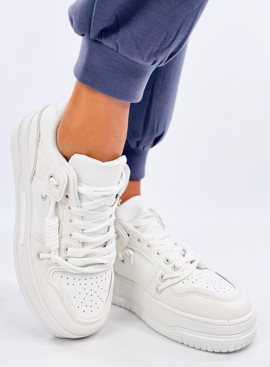 Sneakersy na wysokiej podeszwie WHITE
