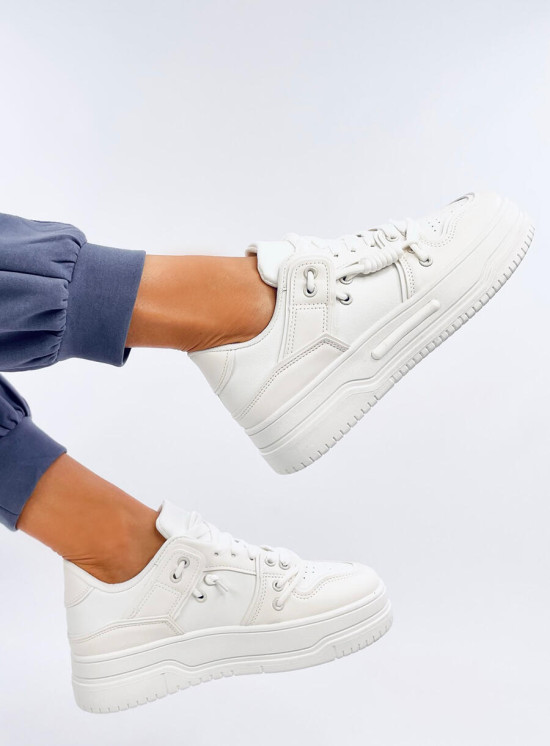 Sneakersy na wysokiej podeszwie WHITE