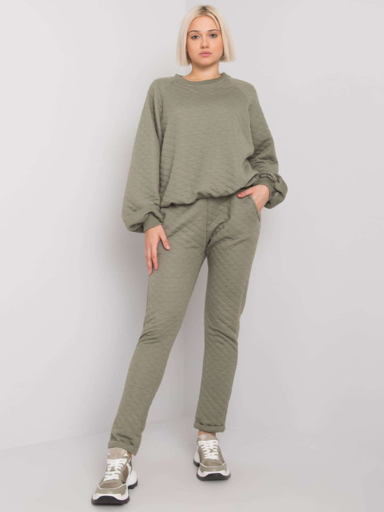 Stylowy damski komplet w khaki
