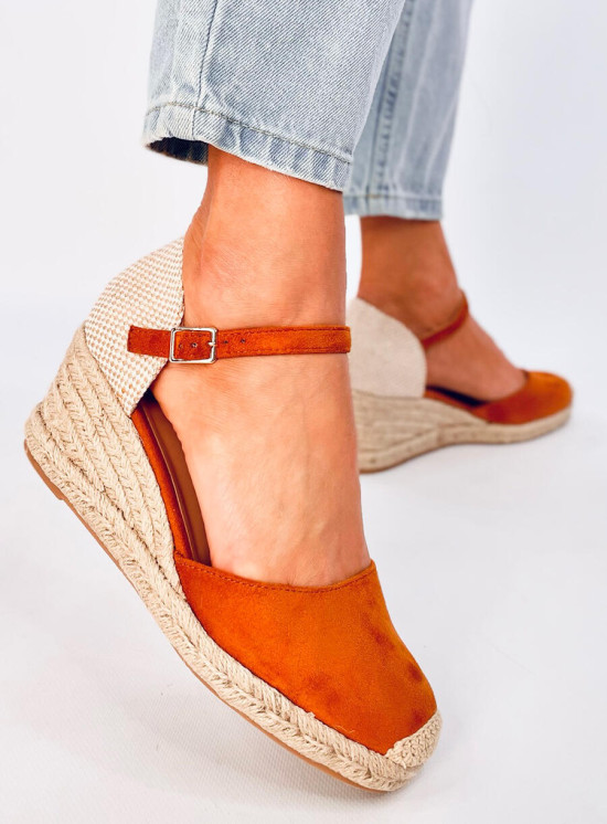 Espadryle na koturnie ROME CAMEL