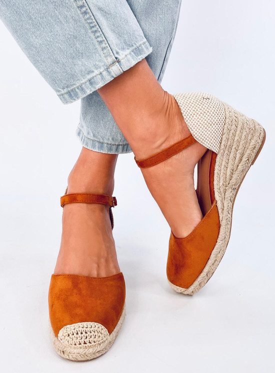 Espadryle na koturnie ROME CAMEL