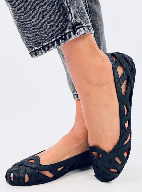 Baleriny meliski ażurowe CHASSA BLACK