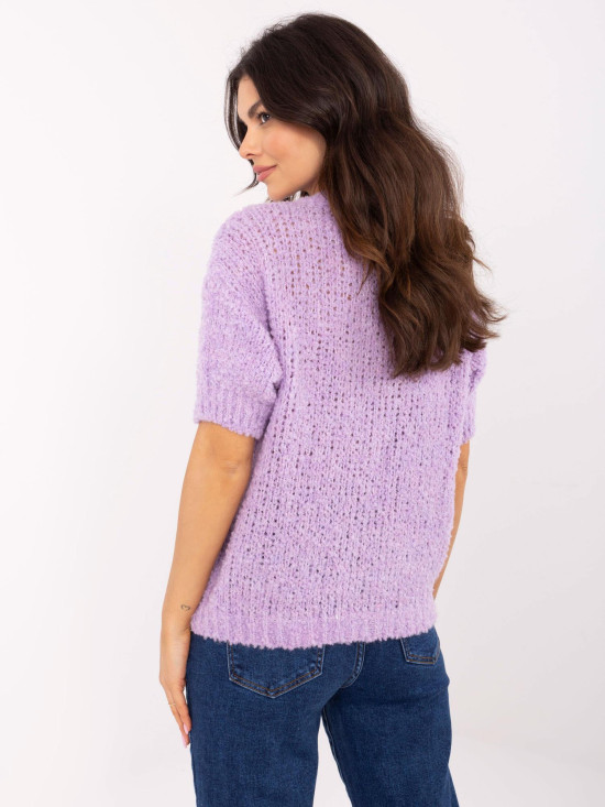 Stylowy sweter w jasnym fioletowym