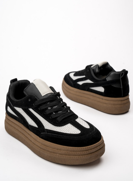 Damskie Sneakersy MILA BLACK – Nowoczesny Design i Miejski Luz