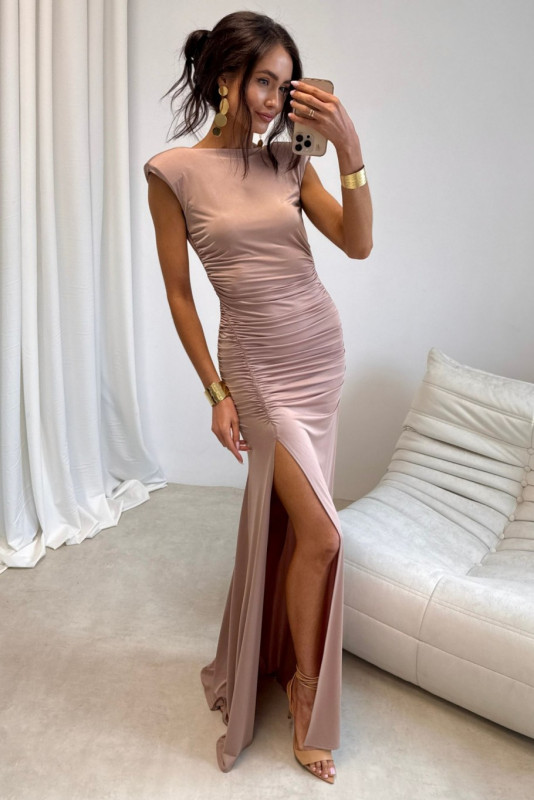 Maxi sukienka w kolorze mokka Aurelia