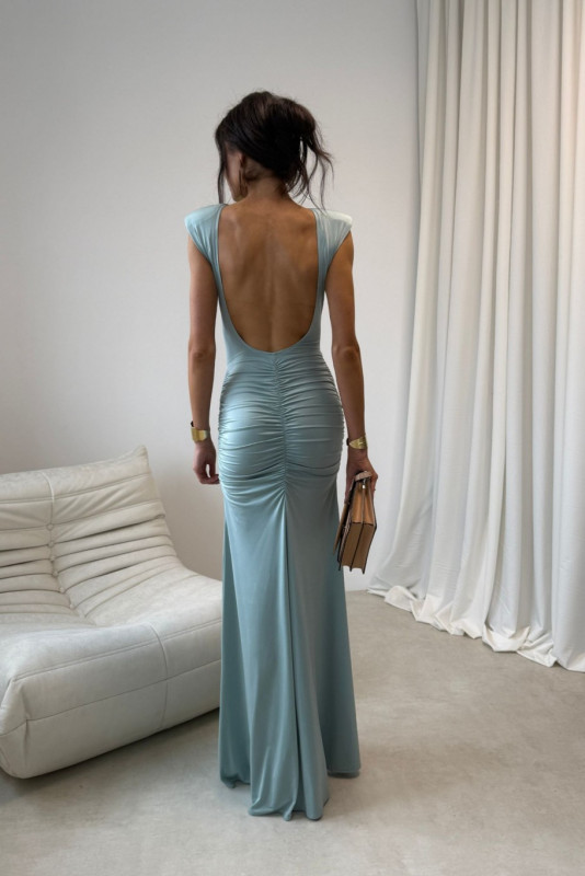 Aurelia – miętowa maxi sukienka