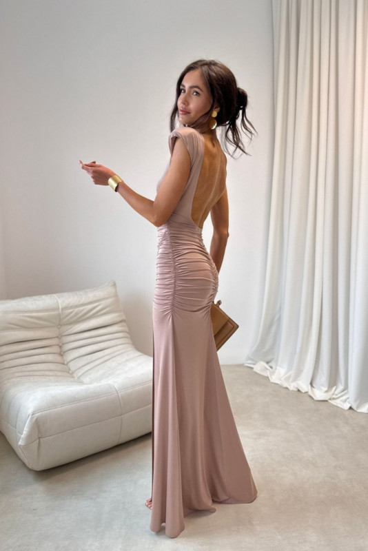 Maxi sukienka w kolorze mokka Aurelia