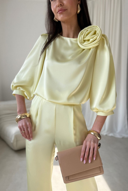 Żółte eleganckie spodnie Elsa