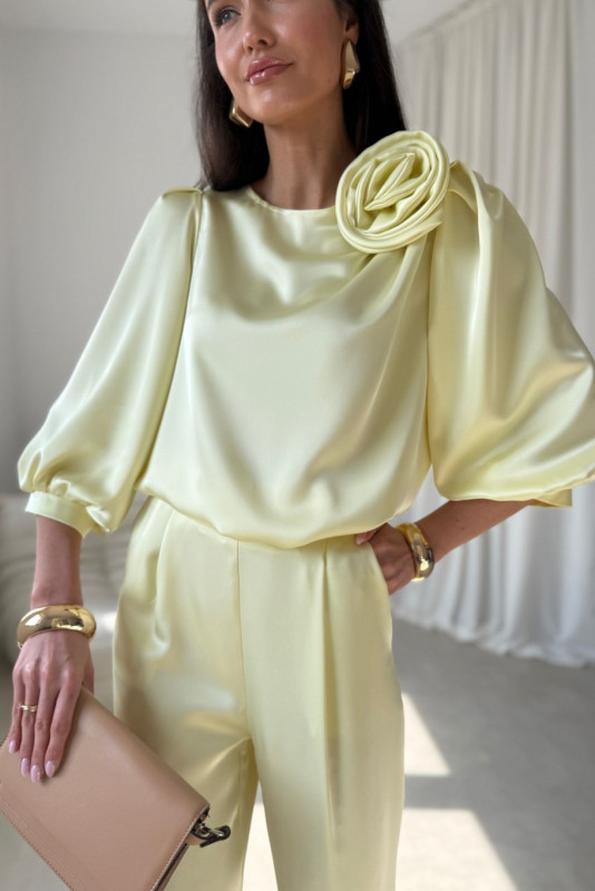 Żółte eleganckie spodnie Elsa