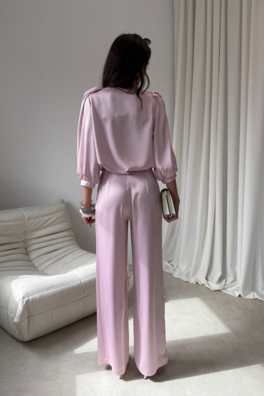 Jasnoróżowe eleganckie spodnie Elsa