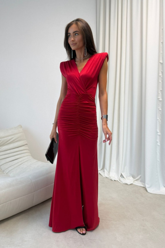 Noelia – maxi sukienka w kolorze czerwonym