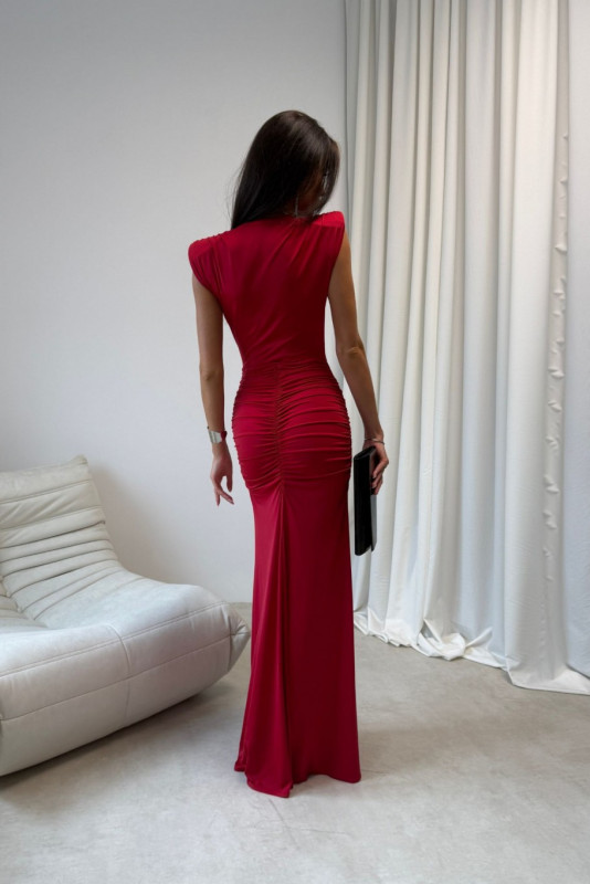 Noelia – maxi sukienka w kolorze czerwonym