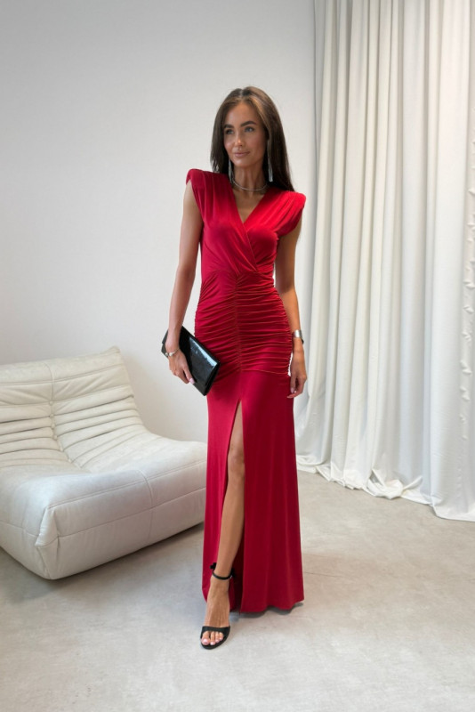 Noelia – maxi sukienka w kolorze czerwonym