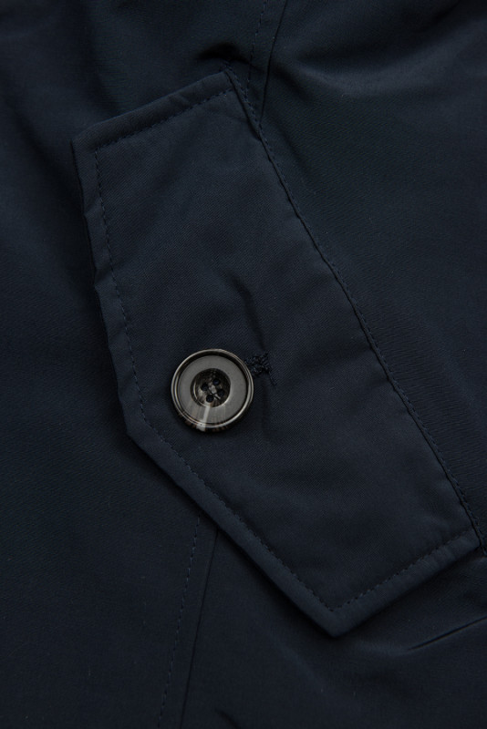 Granatowa parka na jesień/zimę z odpinaną podszewką