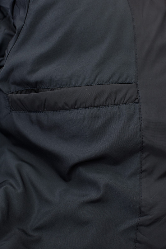 Szara długa kurtka zimowa z futerkiem