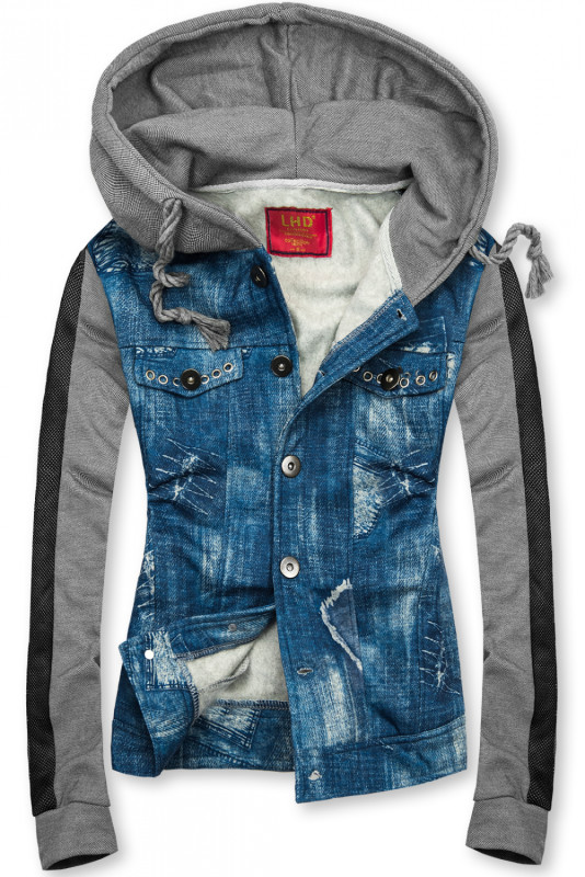 Jeans szara bluza