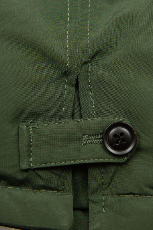 Army zielona parka z odpinanym sztucznym futerkiem