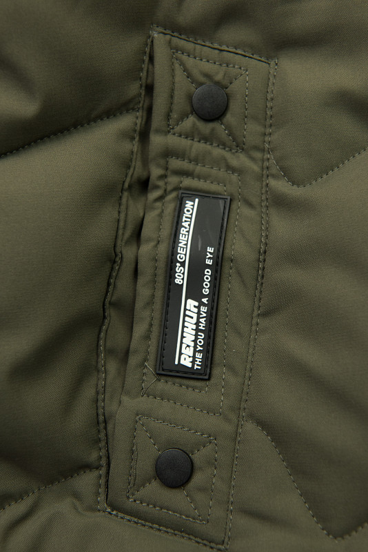 Zimowa kurtka z kapturem SNOW khaki
