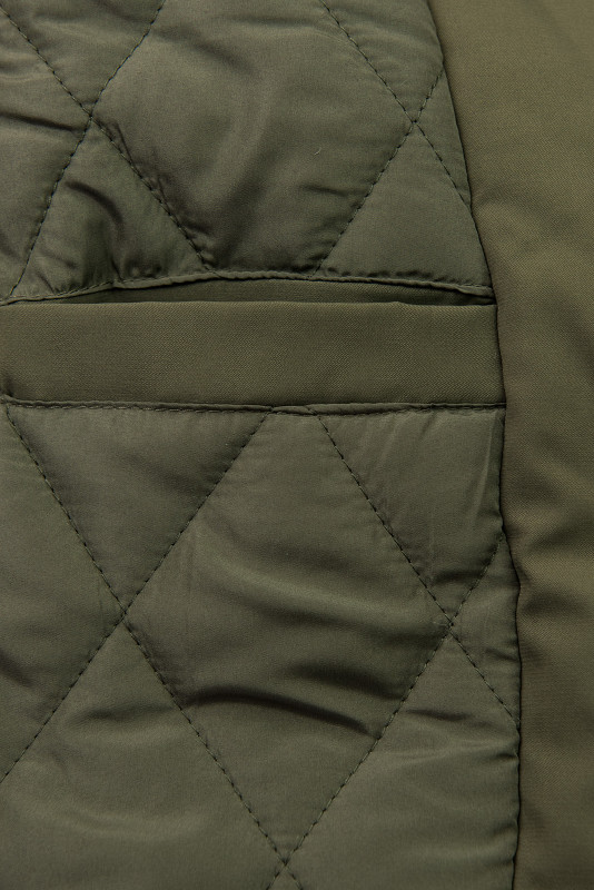 Damska zimowa parka z regulacją w talii army