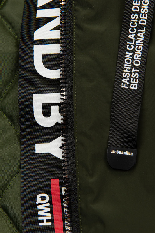 Khaki długi płaszcz/parka