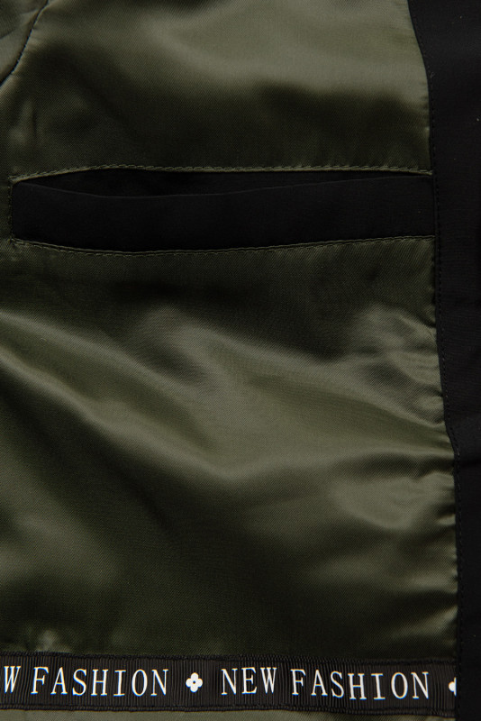 Lekka przejściowa parka FAHION czarna/khaki
