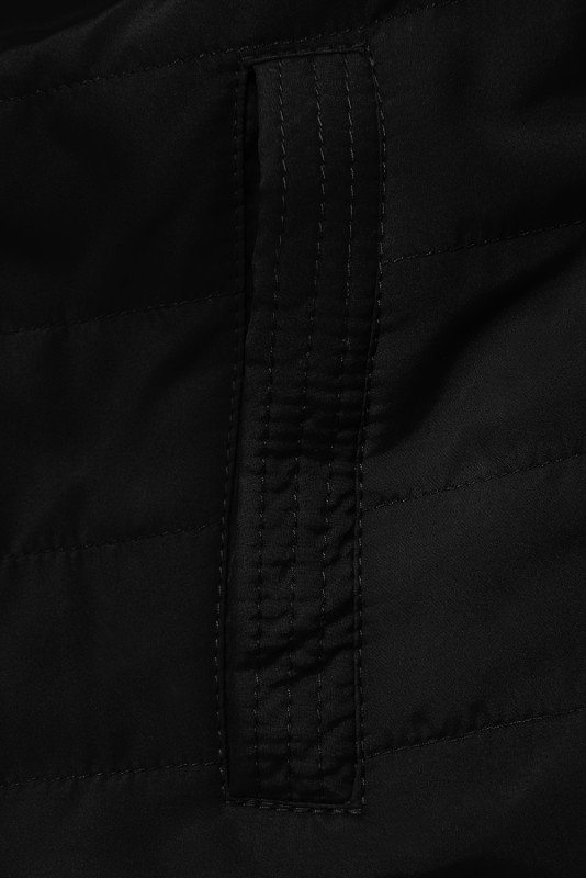 Dwustronna przejściowa parka z kapturem khaki/czarna