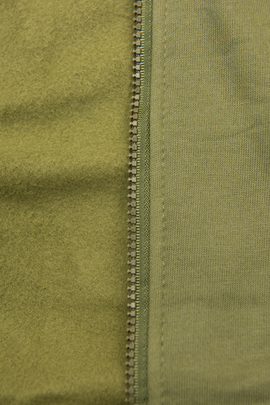 Khaki bluza z dwustronnym zamkiem