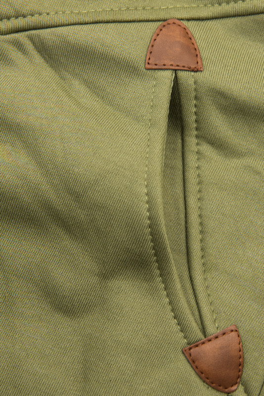 Khaki bluza z dwustronnym zamkiem