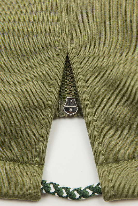 Khaki bluza z dwustronnym zamkiem