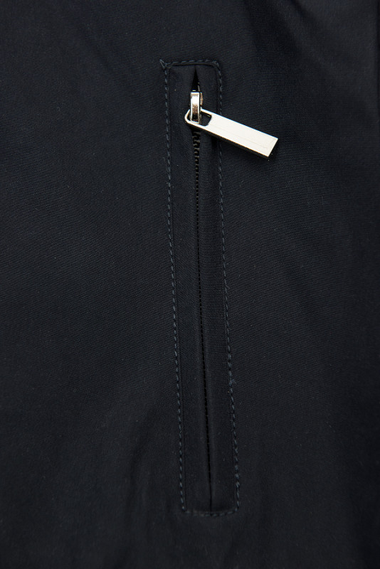 Granatowa parka w kropki