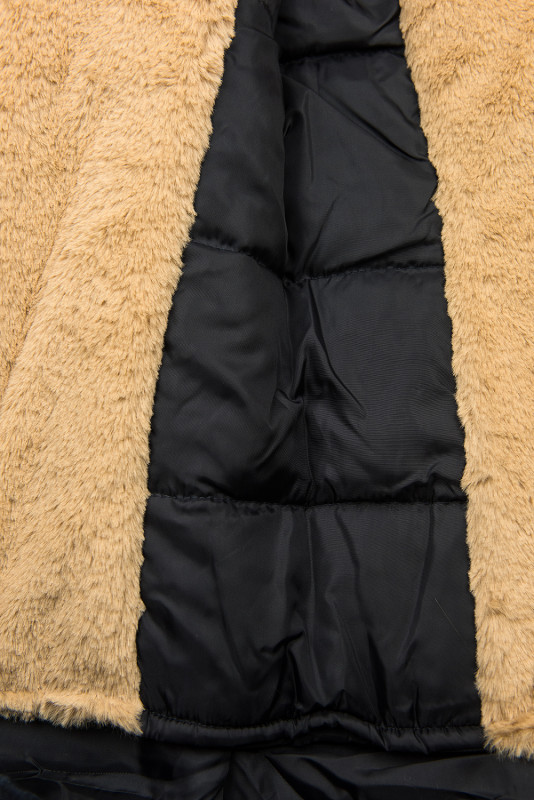 Granatowa parka z odpinaną wewnętrzną podszewką
