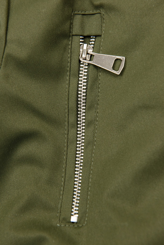Khaki parka z odpinaną pluszową podszewką