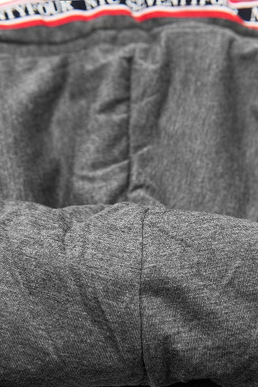 Długa bluza z kapturem czarna/grafitowa