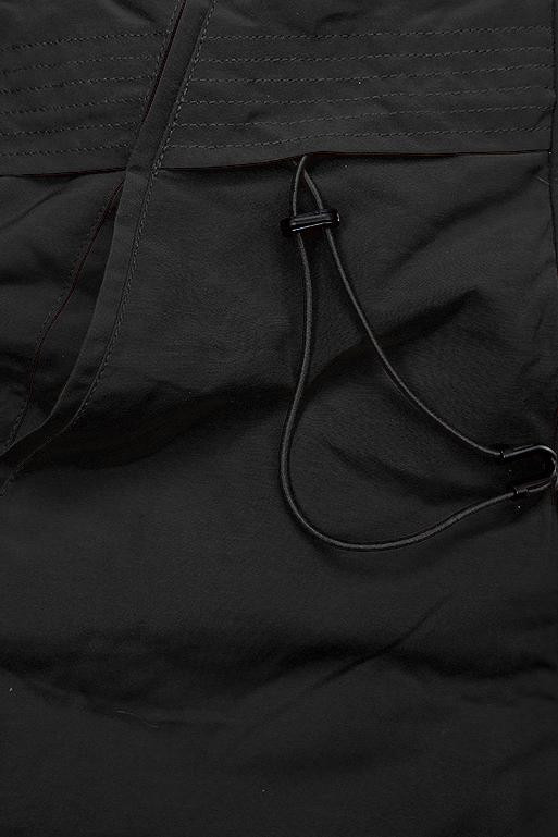 Czarno-żółta zimowa kurtka dwustronna