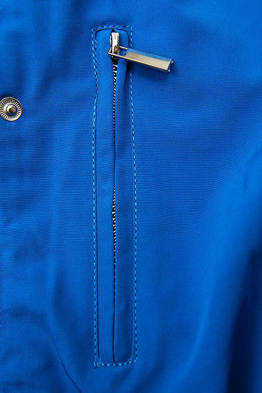 Ocieplana parka kobaltowa/ecru