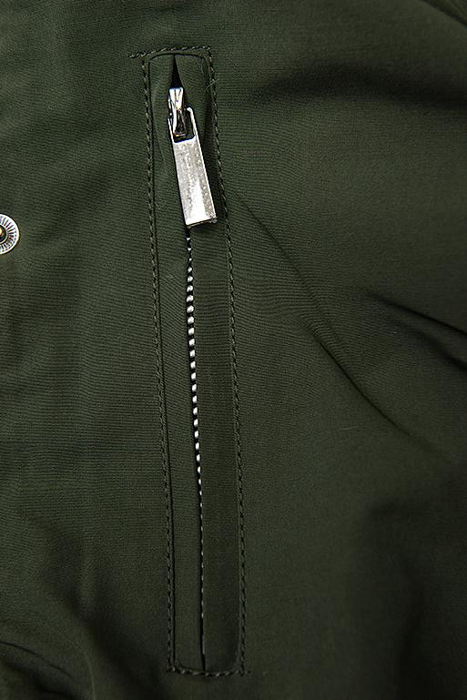 Ocieplana parka khaki/ecru
