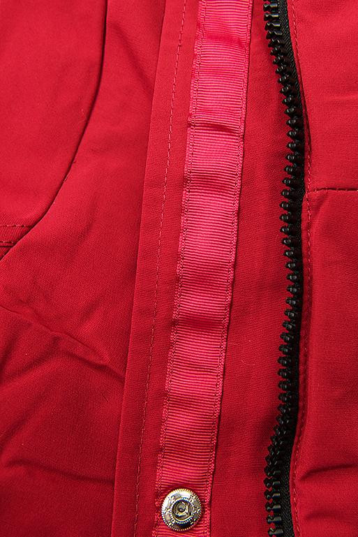 Ocieplana parka czerwona/ecru