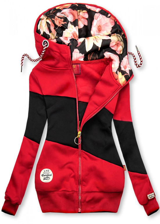 Bluza w pasy czerwona/czarna