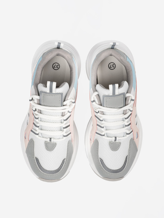 Pastelowe buty sportowe na platformie
