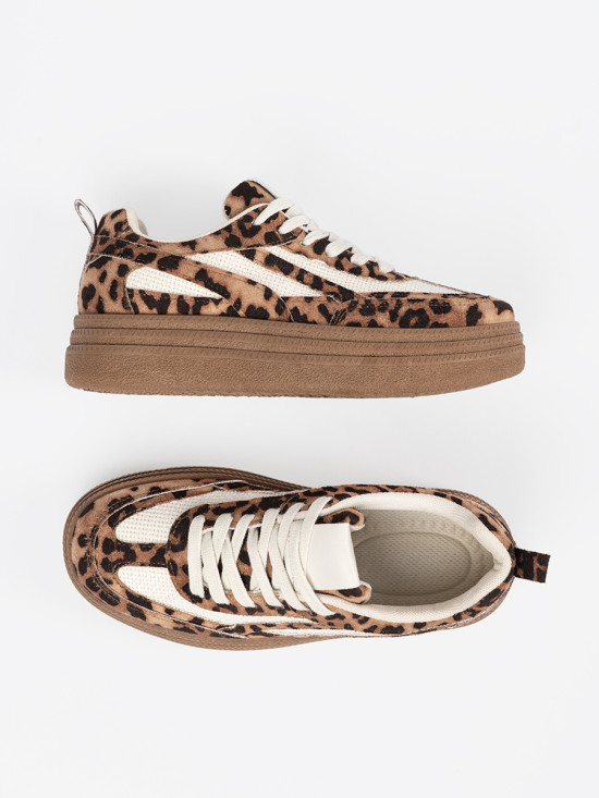 Damskie sneakersy w panterkę